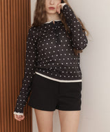 ヘンリーネックレイヤード配色シアーロンT