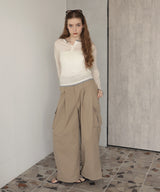 ヘンリーネックレイヤード配色シアーロンT