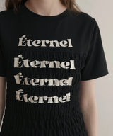 シャーリングコンパクトロゴTシャツ