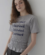 シャーリングコンパクトロゴTシャツ