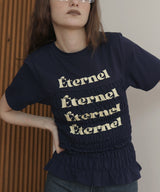 シャーリングコンパクトロゴTシャツ
