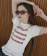 シャーリングコンパクトロゴTシャツ