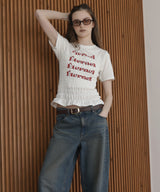 シャーリングコンパクトロゴTシャツ