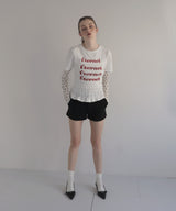 シャーリングコンパクトロゴTシャツ