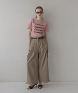 シャーリングコンパクトロゴTシャツ