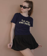 コンパクトロゴプリントTシャツ