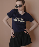 コンパクトロゴプリントTシャツ