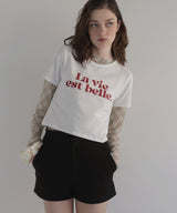 コンパクトロゴプリントTシャツ