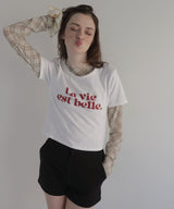 コンパクトロゴプリントTシャツ
