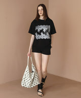 レースプリントロゴTシャツ
