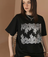 レースプリントロゴTシャツ