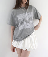 レースプリントロゴTシャツ