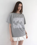 レースプリントロゴTシャツ