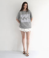 レースプリントロゴTシャツ