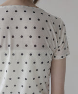 【一部予約商品】ドット柄半袖Tシャツ