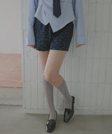 ワッフル花柄ショートパンツ