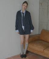 ワッフル花柄ショートパンツ