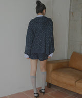 ワッフル花柄ショートパンツ