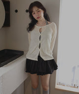 シアーフライスデザインカーディガン