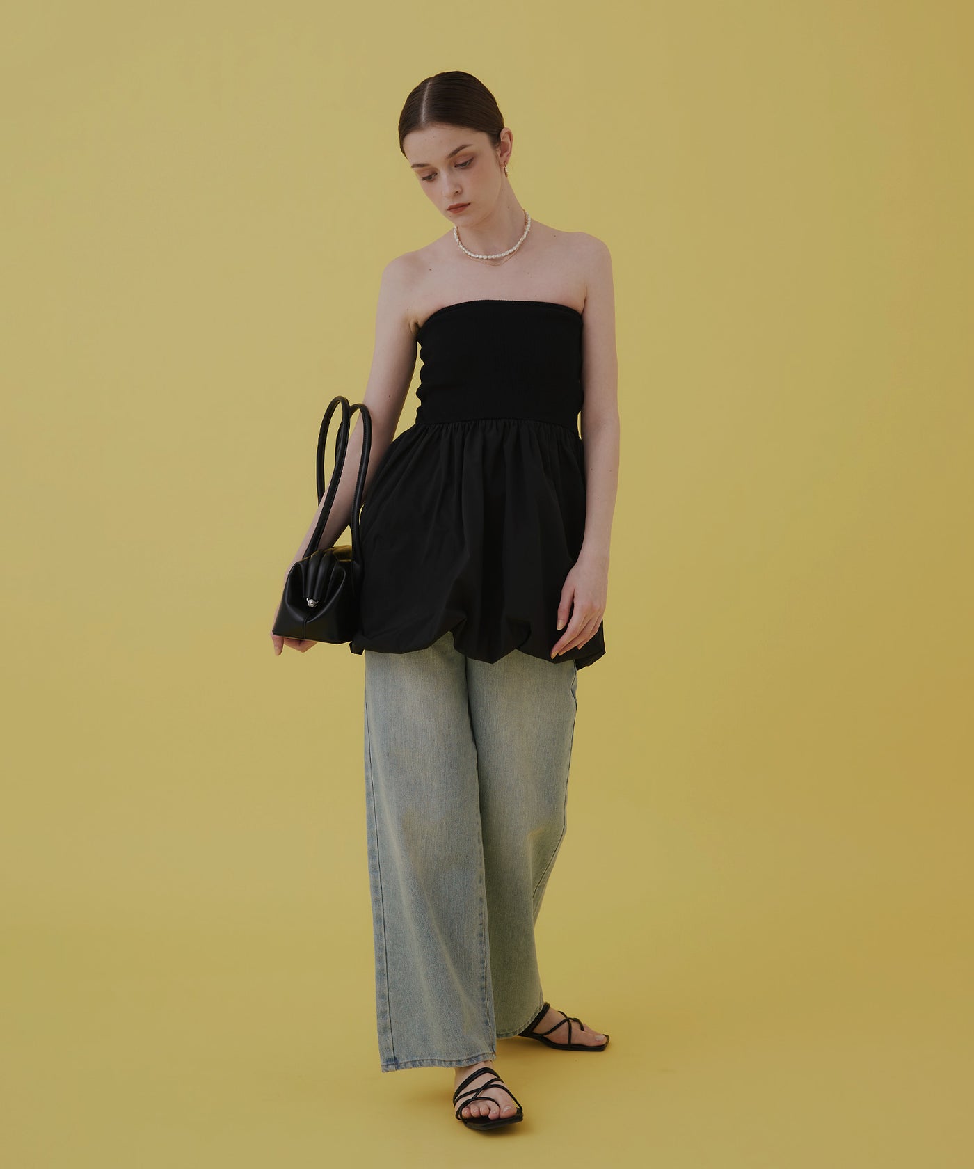 カップ付き2WAYバルーンキャミソールチュニック – Mili