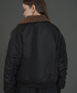 襟ボア付きバイカラーMA-1ミリタリー中綿ジャケット