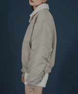 襟ボア付きバイカラーMA-1ミリタリー中綿ジャケット