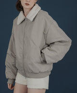 襟ボア付きバイカラーMA-1ミリタリー中綿ジャケット