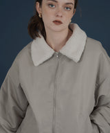 襟ボア付きバイカラーMA-1ミリタリー中綿ジャケット