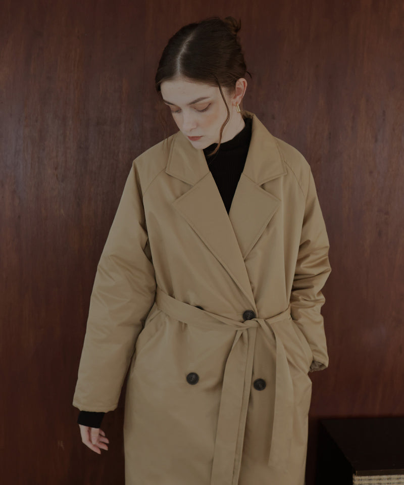 中綿トレンチコートアウタージャケット