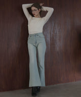 ヴィンテージライクハイウエストフレアデニムパンツ