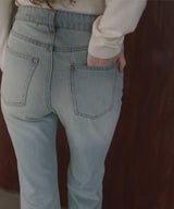 ヴィンテージライクハイウエストフレアデニムパンツ