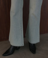 ヴィンテージライクハイウエストフレアデニムパンツ