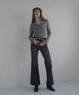 ヴィンテージライクハイウエストフレアデニムパンツ