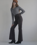 ヴィンテージライクハイウエストフレアデニムパンツ