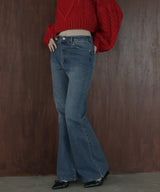 ヴィンテージライクハイウエストフレアデニムパンツ