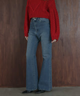 ヴィンテージライクハイウエストフレアデニムパンツ