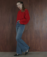 ヴィンテージライクハイウエストフレアデニムパンツ