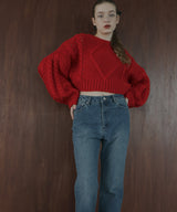 ヴィンテージライクハイウエストフレアデニムパンツ