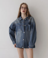 ヴィンテージオーバーサイズデニムシャツジャケット