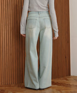 レースダメージデニムパンツ