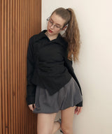 ウエストタッククロス長袖シャツ