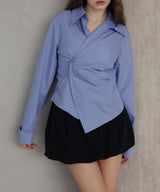 ウエストタッククロス長袖シャツ