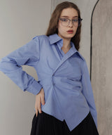 ウエストタッククロス長袖シャツ