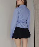 ウエストタッククロス長袖シャツ