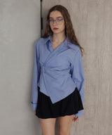 ウエストタッククロス長袖シャツ