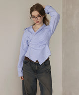 ウエストタッククロス長袖シャツ