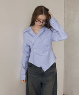 ウエストタッククロス長袖シャツ