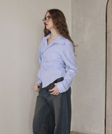 ウエストタッククロス長袖シャツ