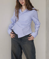 ウエストタッククロス長袖シャツ