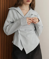 ウエストタッククロス長袖シャツ